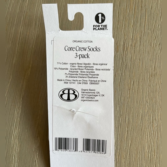 Organic Basics cotton core crew socks / size 39-42 / grey and seaweed - Picture 5 of 6